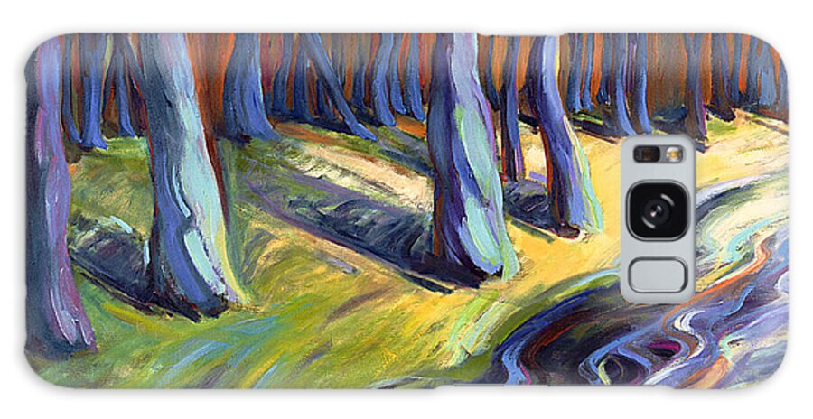 Konnie Galaxy S8 Case featuring the painting Blue Forest by Konnie Kim