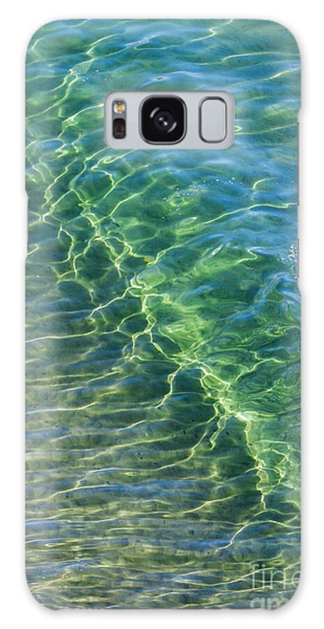 Water Galaxy Case featuring the photograph Blue-Green Water Abstract by Heiko Koehrer-Wagner