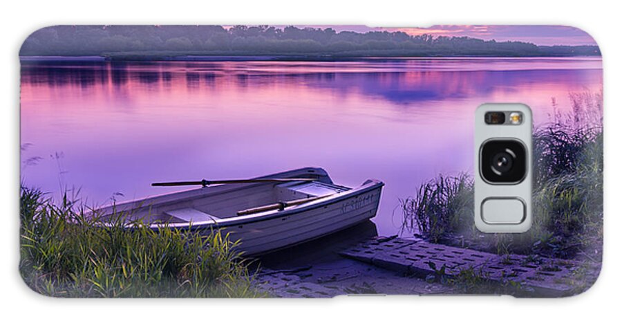 Europe Galaxy Case featuring the photograph Blue hour on the Vistula river by Dmytro Korol