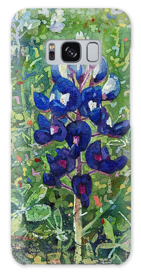 Bluebonnet Galaxy Case featuring the painting Blue in Bloom 2 by Hailey E Herrera