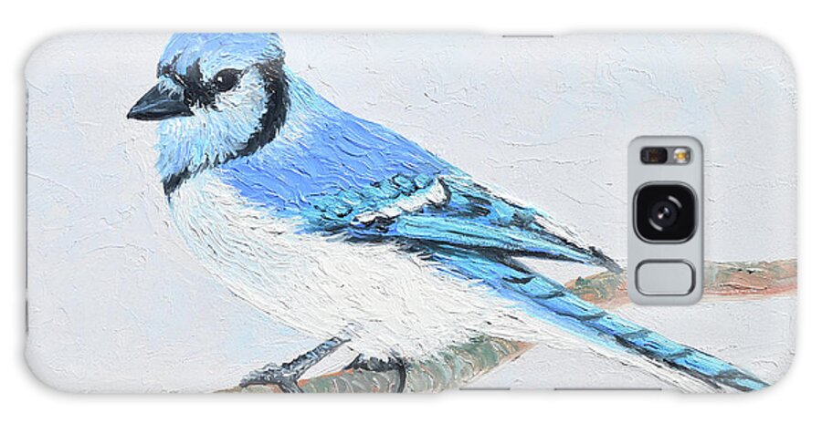 Blue Jay Galaxy Case featuring the painting Blue Jay by Jan Matson