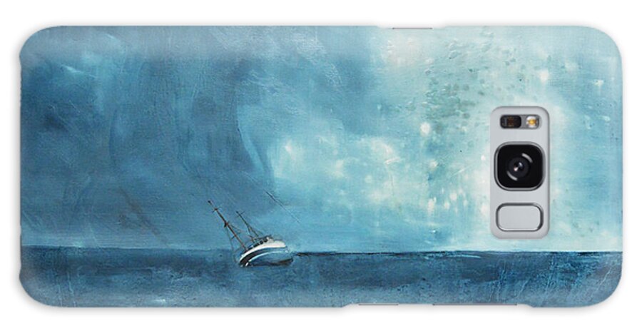 Seascape Galaxy Case featuring the painting Blue by Krista Bros