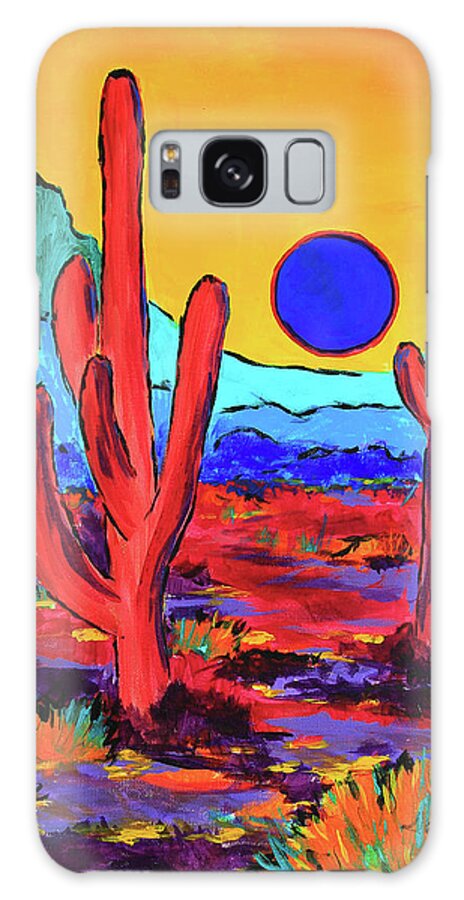 Art Galaxy Case featuring the painting Blue Moon by Jeanette French