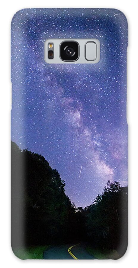 Night Galaxy Case featuring the photograph Blue Ridge Mountains NC Parkway Under The Stars by Robert Stephens