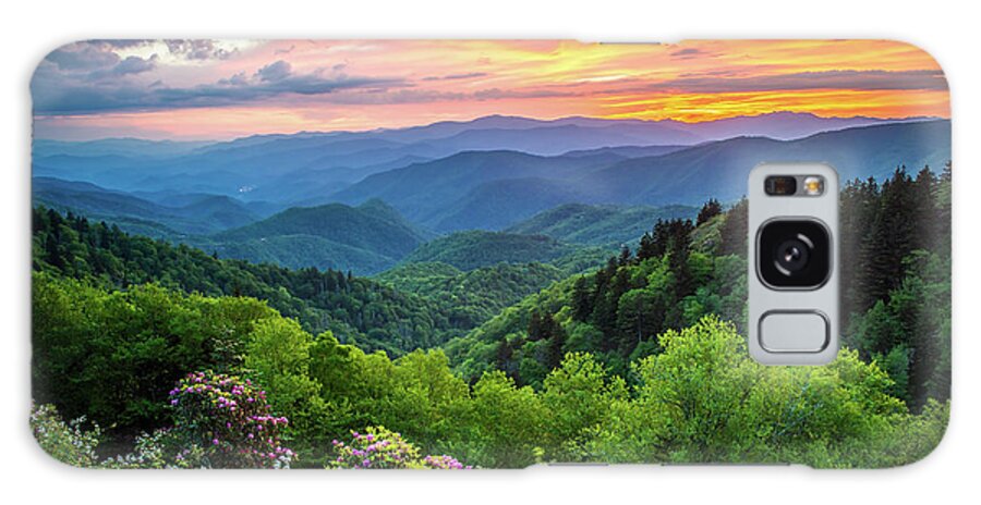 Landscape Galaxy Case featuring the photograph Blue Ridge Parkway NC Spring Kaleidoscope by Robert Stephens