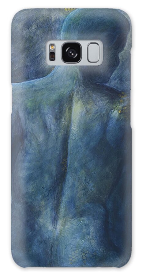 Chiropractic Galaxy Case featuring the painting Blue by Sara Young