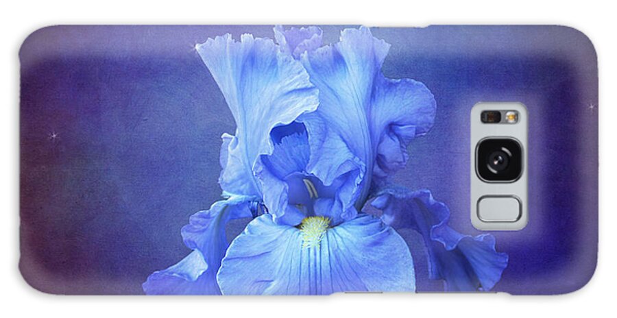 Blue Iris Flower Galaxy Case featuring the photograph Blue Symphony by Marina Kojukhova