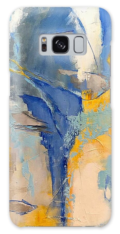 Abstract Galaxy Case featuring the painting Bluebird by Mary Mirabal