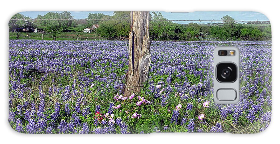 Bluebonnet Galaxy Case featuring the photograph Bluebonnet Field by David Meznarich