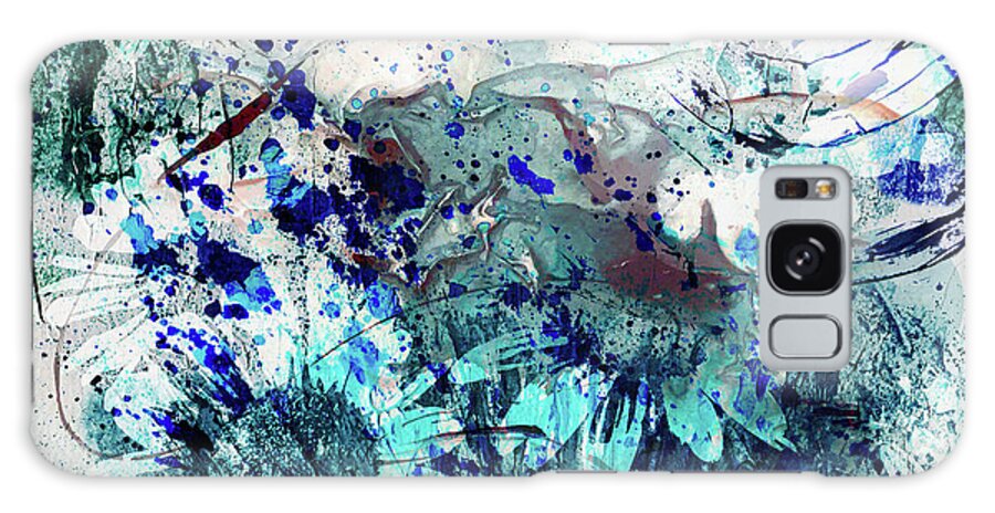 Colorado Galaxy Case featuring the digital art Bluewhite daisys by Deb Nakano