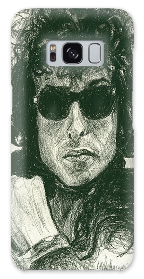 Bob Dylan Galaxy Case featuring the drawing Bob Dylan 1 by Michael Morgan