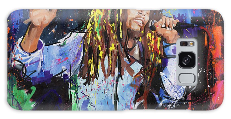 Bob Marley Galaxy S8 Case featuring the painting Bob Marley by Richard Day