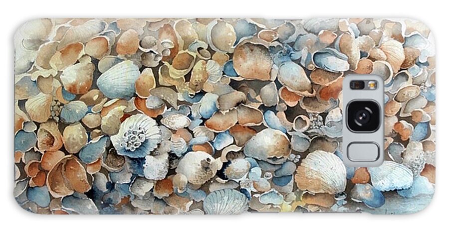 Boca Grande Galaxy Case featuring the painting Boca Grande Seashells by Lael Rutherford