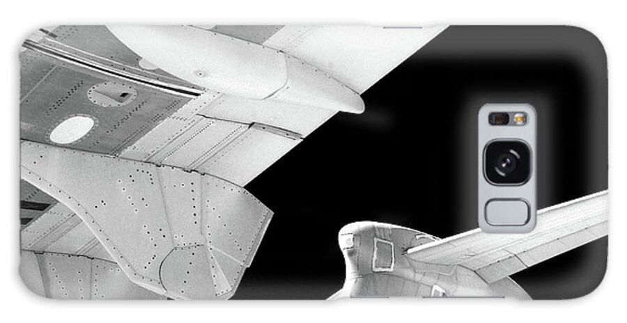 Plane Galaxy Case featuring the photograph Boeing YC-14 bw #67 by Raymond Magnani