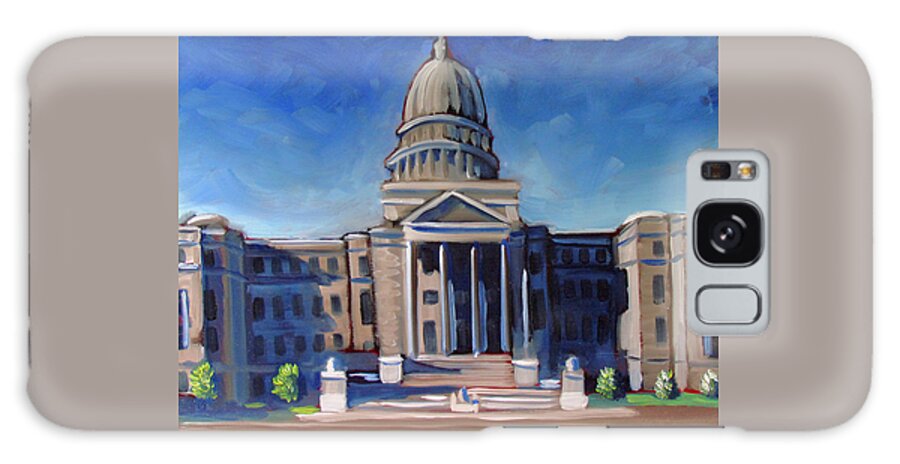 Idaho Galaxy Case featuring the painting Boise Capitol Building 02 by Kevin Hughes