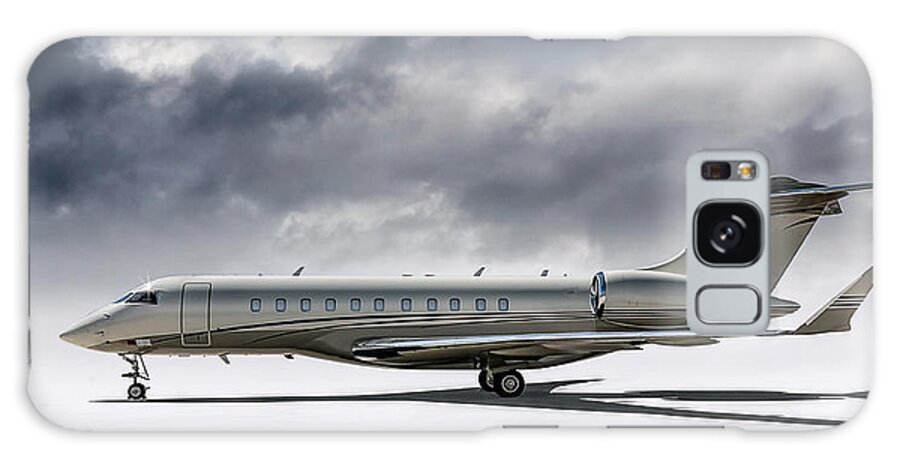 Aviation Galaxy Case featuring the digital art Bombardier Global 5000 by Douglas Pittman