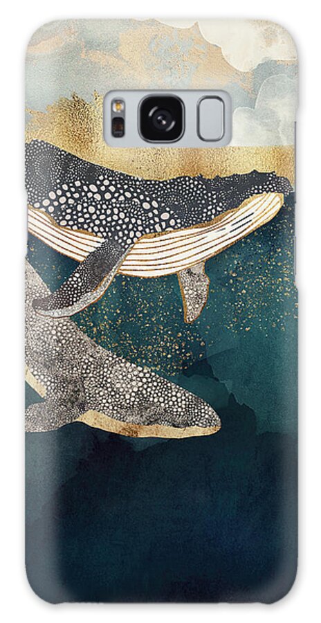 Whale Galaxy Case featuring the digital art Bond II by Spacefrog Designs