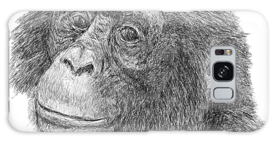 Bonobo Galaxy S8 Case featuring the digital art Bonobo by Steve Breslow