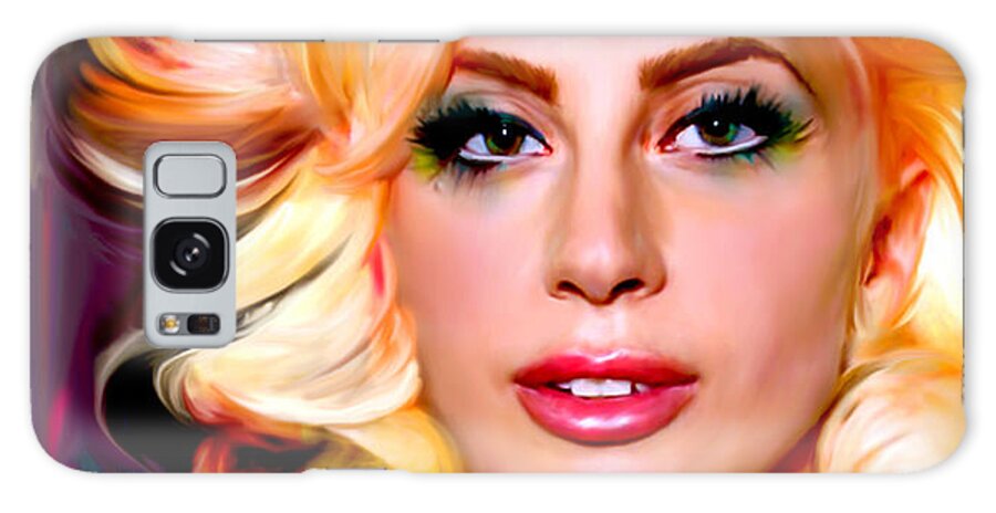 Lady Gaga Galaxy Case featuring the digital art Born This Way, Lady Gaga by Jaimy Mokos