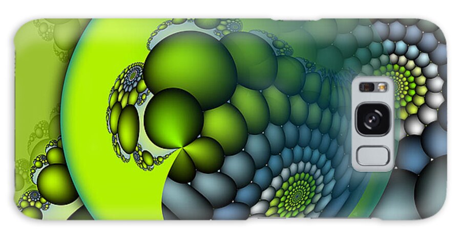 Fractal Galaxy Case featuring the digital art Born to Be Green by Jutta Maria Pusl