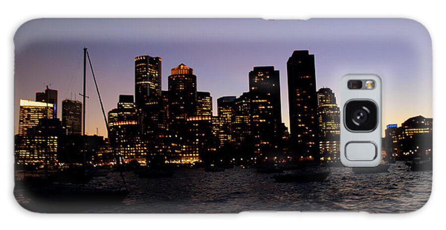 Boston Galaxy Case featuring the photograph Boston at Night by Lennie Malvone