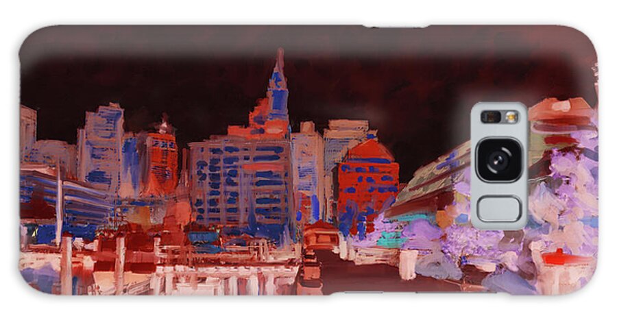 Boston Galaxy Case featuring the painting Boston III 483 III by Mawra Tahreem