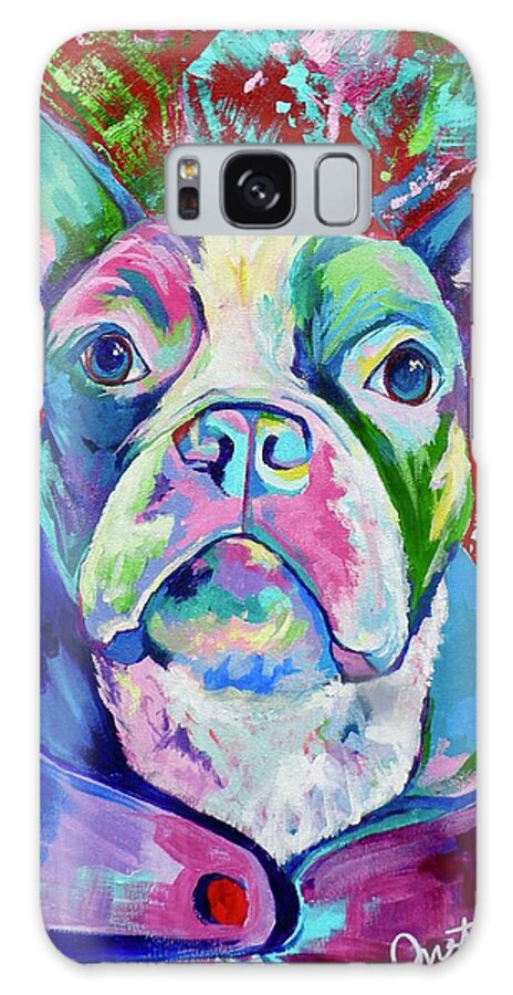  Galaxy S8 Case featuring the painting Boston Terrier by Janice Westfall