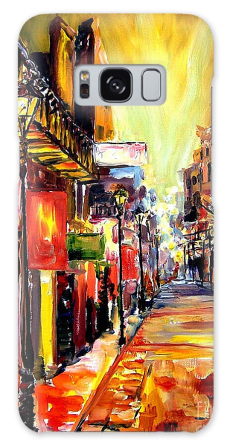 New Orleans Galaxy Case featuring the painting Bourbon Street Dazzle by Diane Millsap