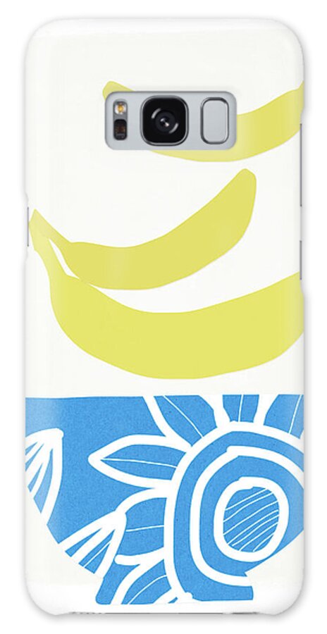 Bananas Galaxy Case featuring the painting Bowl of Bananas- Art by Linda Woods by Linda Woods