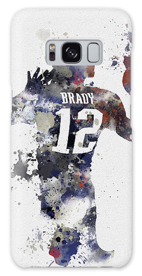 Tom Brady Galaxy Case featuring the mixed media Brady by My Inspiration