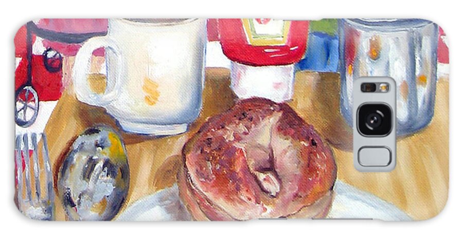 Still Life Galaxy Case featuring the painting Breakfast at the Deli by Lisa Boyd