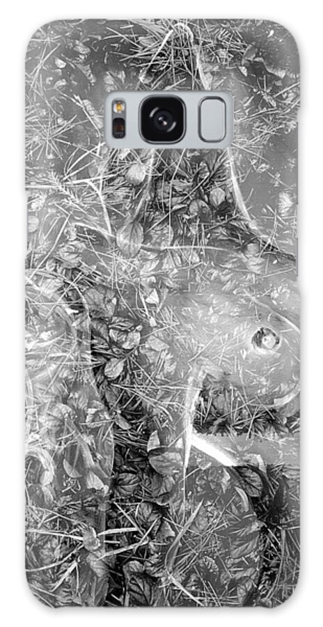 Abstract Galaxy Case featuring the digital art Breaking Free Digital Version black and white by Theresa Marie Johnson