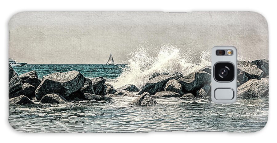 Blue Galaxy Case featuring the photograph Breakwater by Joe Lach