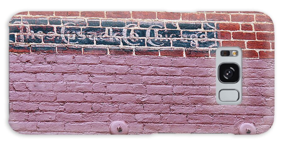 Brick Wall Ad Galaxy Case featuring the photograph Brick Wall Ad by Jennifer Robin