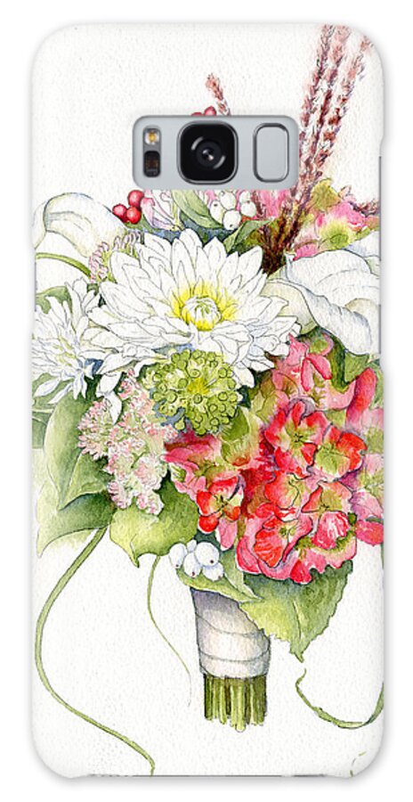 Floral Galaxy S8 Case featuring the painting Bridal Bouquet by Karla Beatty