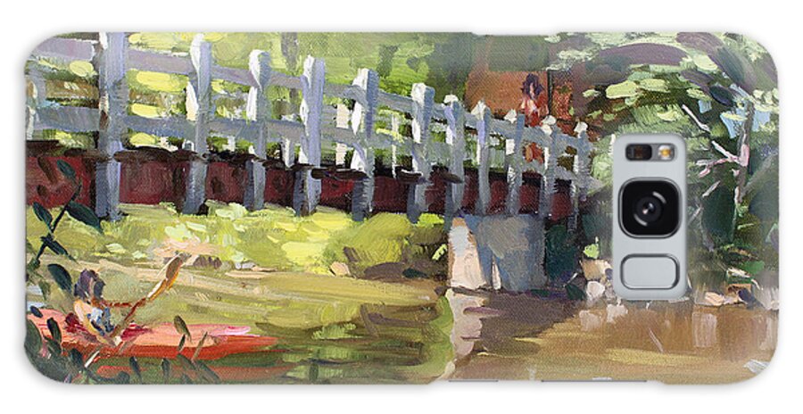 Bridge Galaxy Case featuring the painting Bridge at Ellicott Creek Park by Ylli Haruni