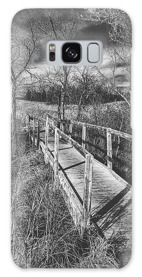 Bridge Galaxy Case featuring the photograph Bridge on the Prairie by Michael Oceanofwisdom Bidwell