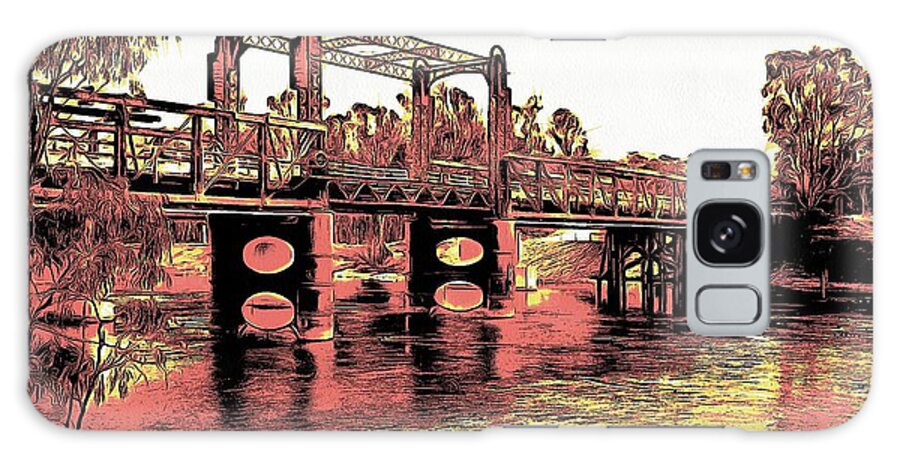 Australia Galaxy Case featuring the digital art Bridge over Murray River by Fran Woods