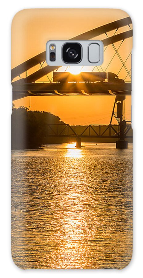 Bridge Galaxy Case featuring the photograph Bridge Sunrise #2 by Patti Deters