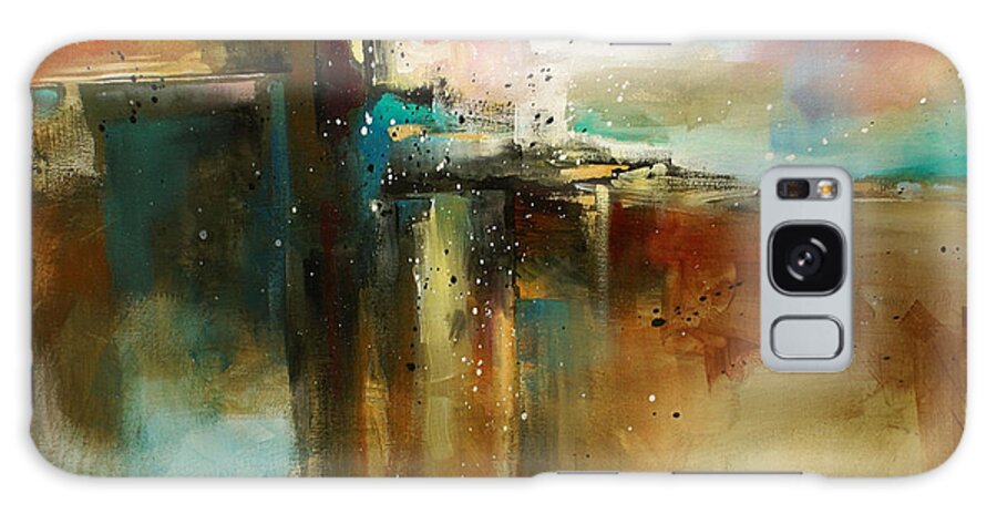 Abstract Art Galaxy Case featuring the painting 'Bridge to Eternity' by Michael Lang