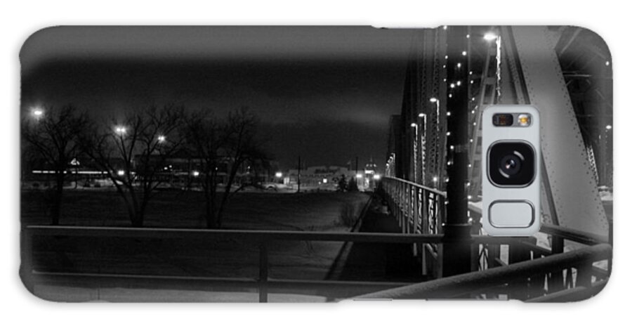 Downtown Grand Forks North Dakota Winter Galaxy Case featuring the photograph Bridge to Minnesota by Jana Rosenkranz