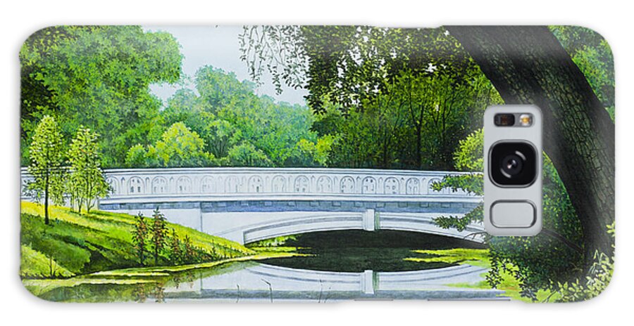 Bridge Galaxy S8 Case featuring the painting Bridges of Forest Park III by Michael Frank