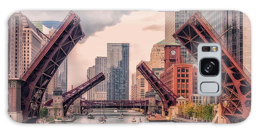 Chicago Galaxy Case featuring the photograph Bridges up by Izet Kapetanovic