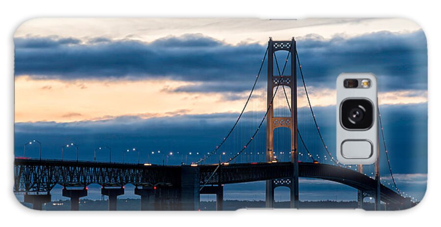 Mackinac Bridge Galaxy Case featuring the photograph Bridging the Straits of Mackinac by Matt Hammerstein