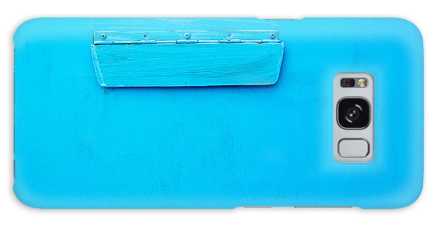 Antique Galaxy Case featuring the photograph Bright Blue Paint on Metal with Postbox by John Williams