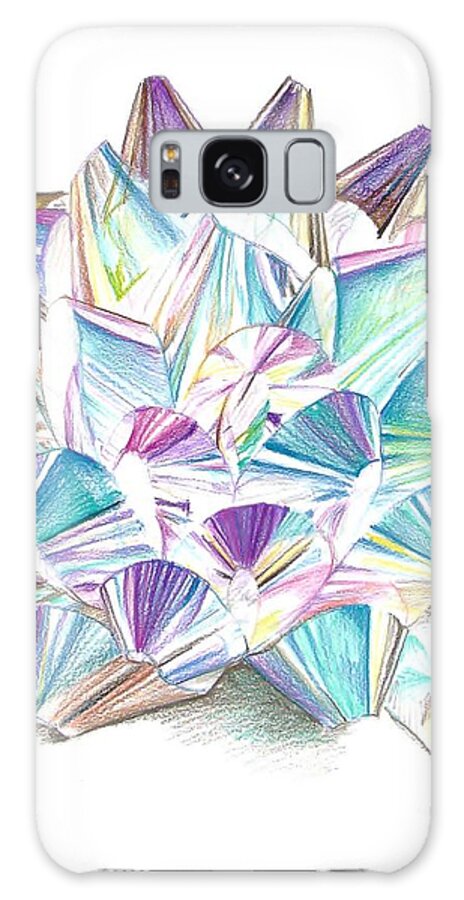 Bow Galaxy Case featuring the drawing Bright ribbon by K M Pawelec