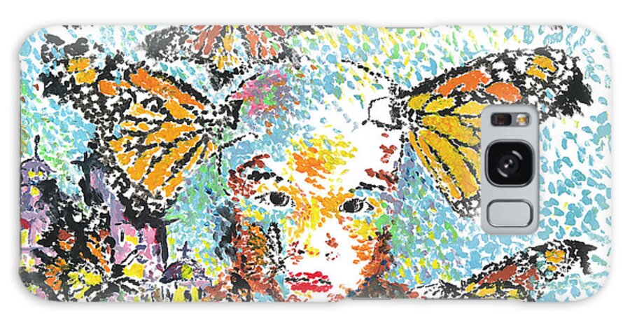 Monarch Butterflies Galaxy Case featuring the painting Bring her home safely, Morelia- Sombra de Arreguin by Doug Johnson