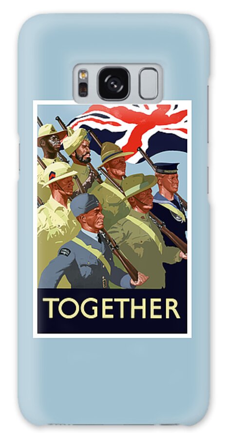 Union Flag Galaxy Case featuring the painting British Empire Soldiers Together by War Is Hell Store