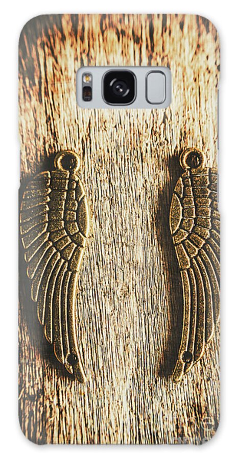 Angel Wings Galaxy Case featuring the photograph Bronze angel wings by Jorgo Photography