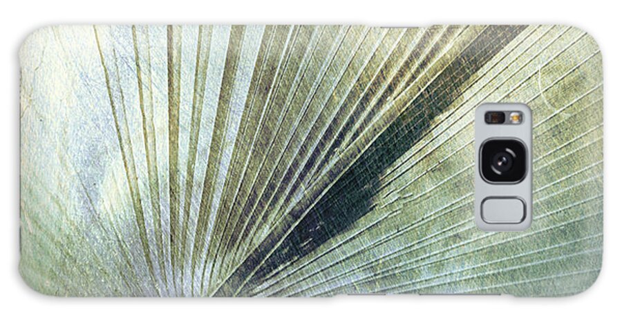 Green Galaxy Case featuring the photograph Bronze Blue Palm Frond RH by Marvin Spates